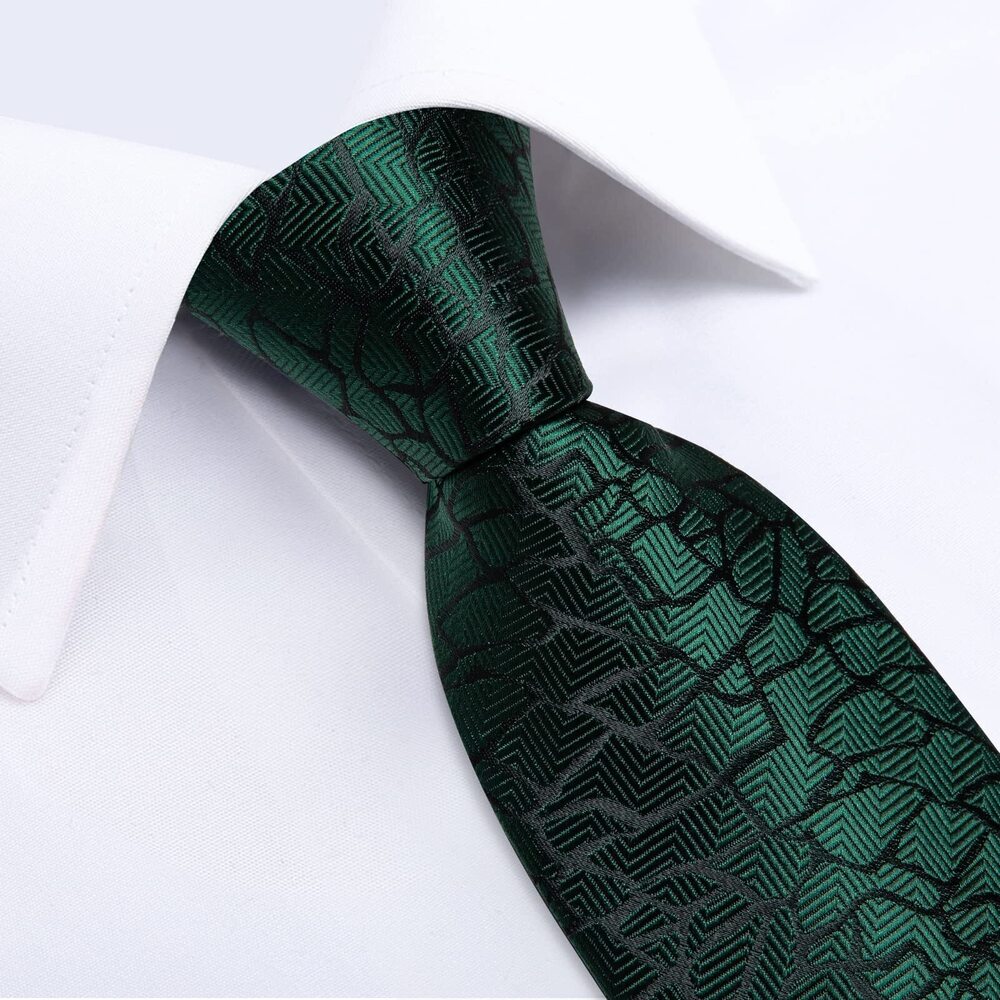 6231 Extra Long Tie Silk 63" XL Necktie and Pocket Suqare Cufflinks Set Big - Picture 4 of 7